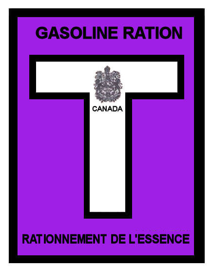 (image for) 1945-46T Gas Ration Sticker CANADA